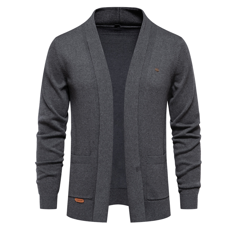 Men'S Fashion Zip Sweater - 2023 新しい冬の綿カーディガン男性のための品質メンズセーターファッションターンダウン襟ニットセーター男性のための