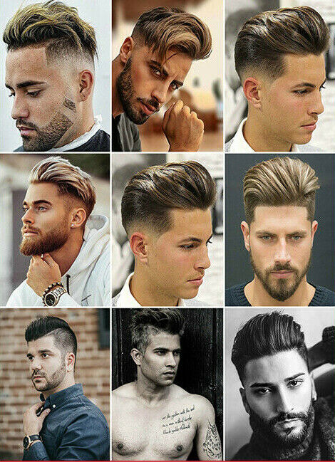 Men Fashion Hair Style - ヘアサロンファッションモデリング美容室男性ヘアスタイル理髪店写真ポスター壁飾り広告ディスプレイ