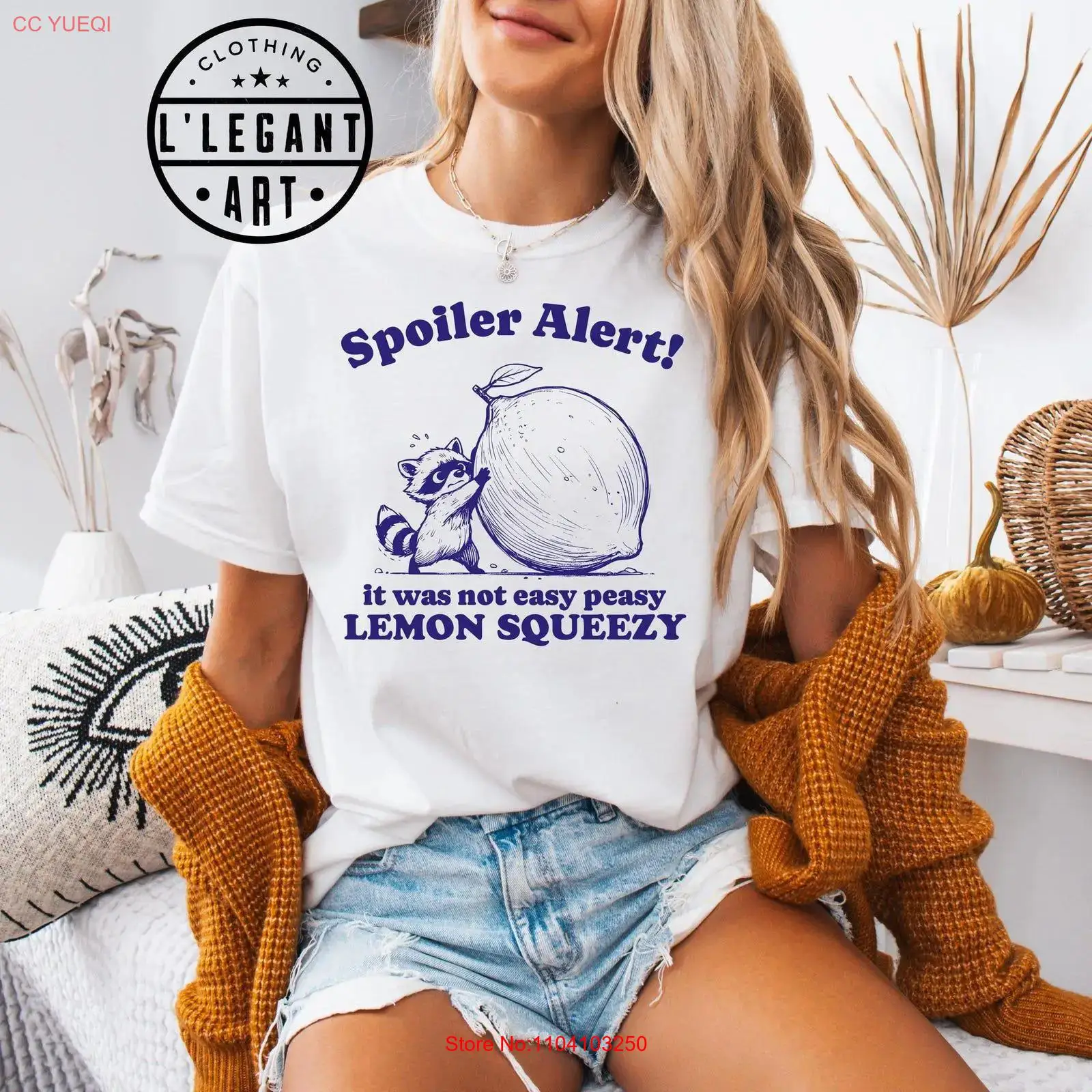 Men'S Fashion Everyday - アライグマ柄イージーピージーレモン絞り出しウェアードスタッフラクーンTシャツ面白いミーム彼女彼用ヴィンテージウォッシュドトップ普段着ファッション