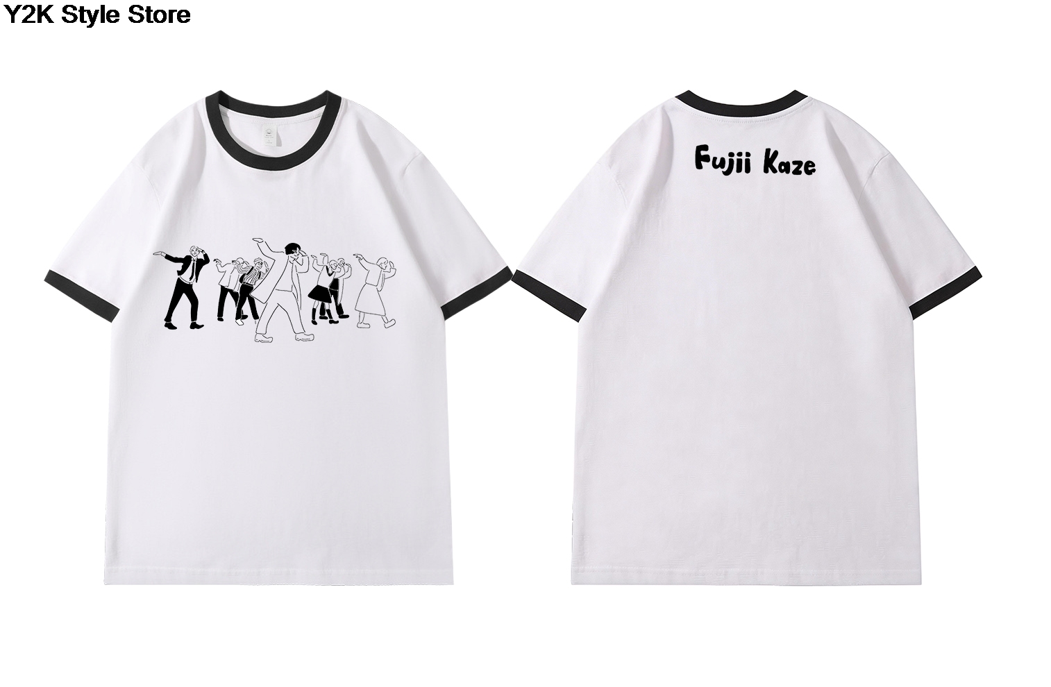 Mens Fashion Dress Shirts - Fujii Kaze / ふじい かぜ コットンTシャツ