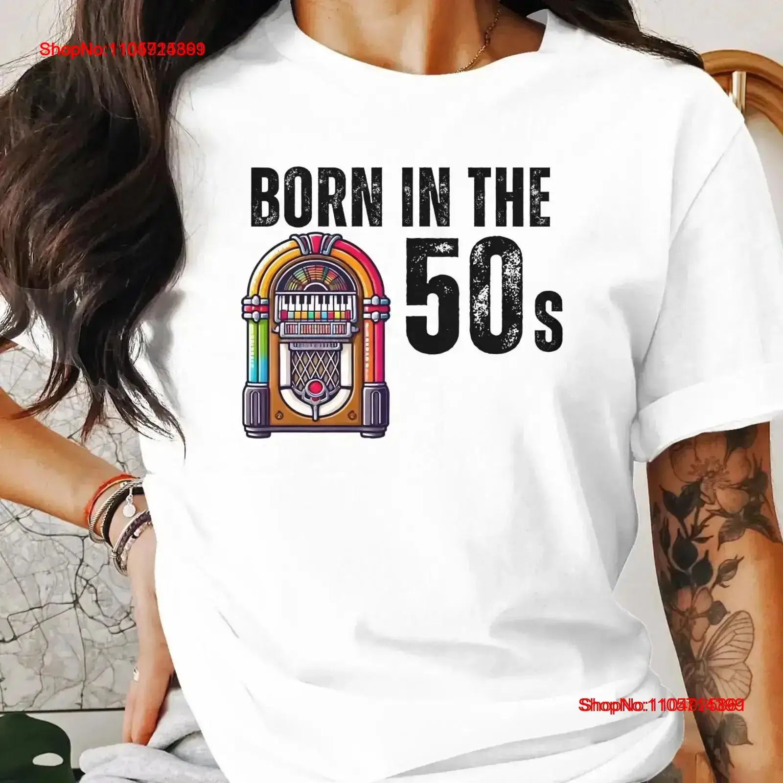 1950S Fashion Men'S - ヴィンテージ 50年代生まれの若者向けTシャツ レトロジュークボックスデザイン クラシック1950年代音楽 ノスタルジック ユニークな時代の服
