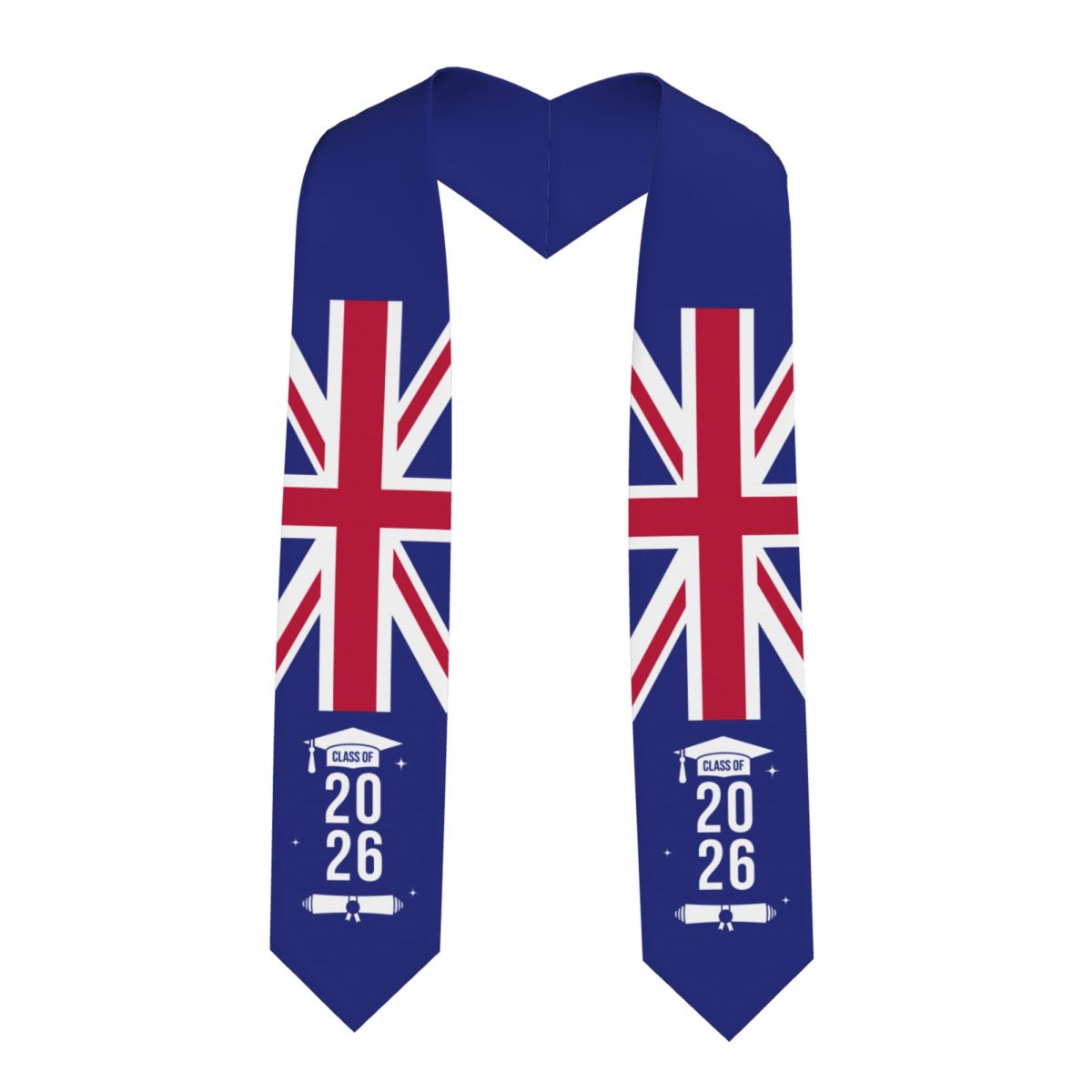 Men'S Fashion Uk 2026 - 2026年卒業式用イギリス国旗柄卒業ストール・サッシュ・スカーフ（国際学生向け、誇り高き）長さ183cm