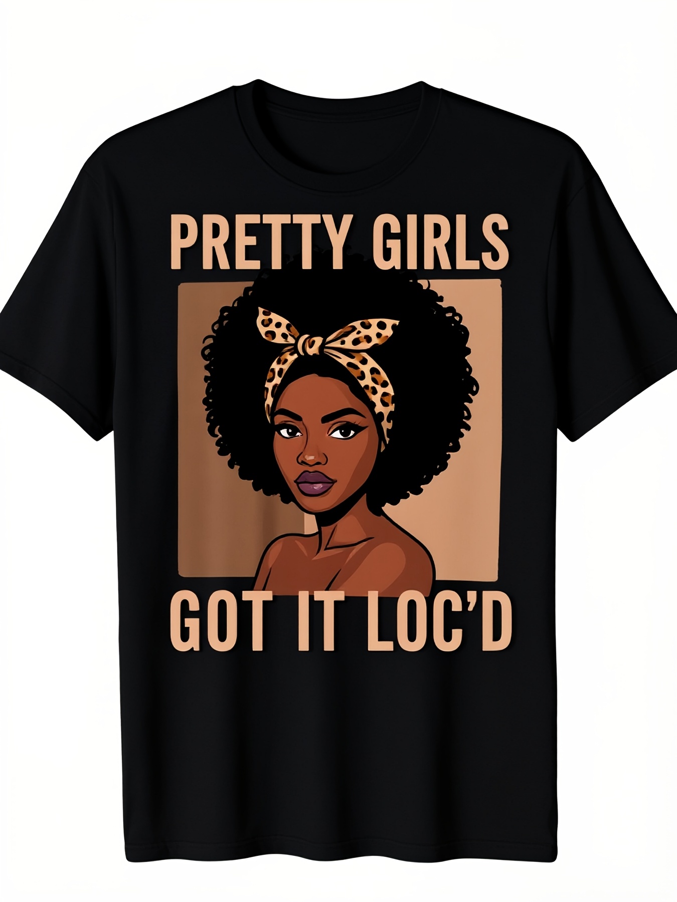 Men Fashion Hair Style - メンズ「Pretty Got It Loc'D」ブラックアフリカ系アメリカ人ヘアグラフィックTシャツ | 柔らかく、通気性があり、吸湿性に優れた、クルーネック、半袖、ストリートスタイル、カジュアルトップス、男性へのギフトに最適、オールシーズン対応、ヴィンテージスタイル、幾何学模様、洗濯機で洗えます。