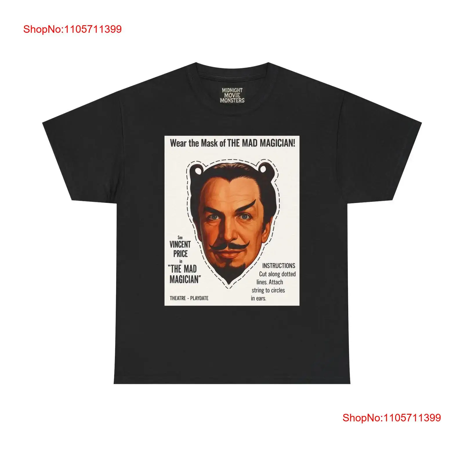 1950S Fashion Men'S - マッドマジシャン ヴィンセント・プライス マスク Tシャツ ホラーファン 1950年代