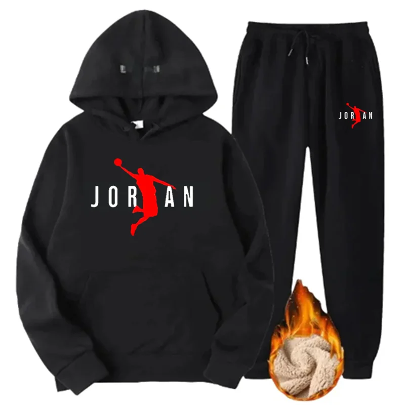 ベーシックフリースフーディーとスウェットパンツセット メンズ - Jogger Sweatpants Men のレビューと価格