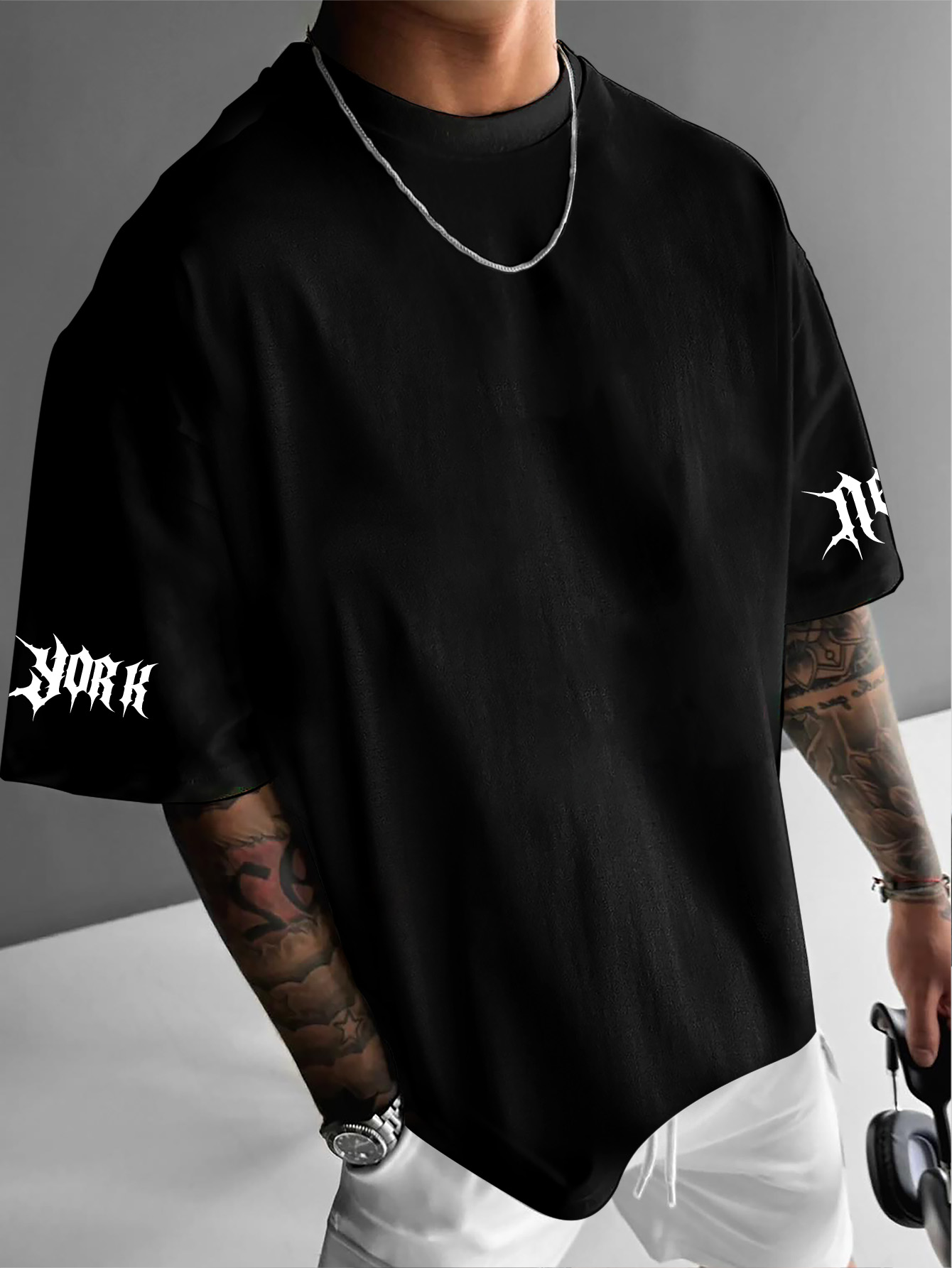 メンズヒップホップ半袖Tシャツ、ソーンウィングソードニューヨ - York Men'S Fashion のレビューと価格