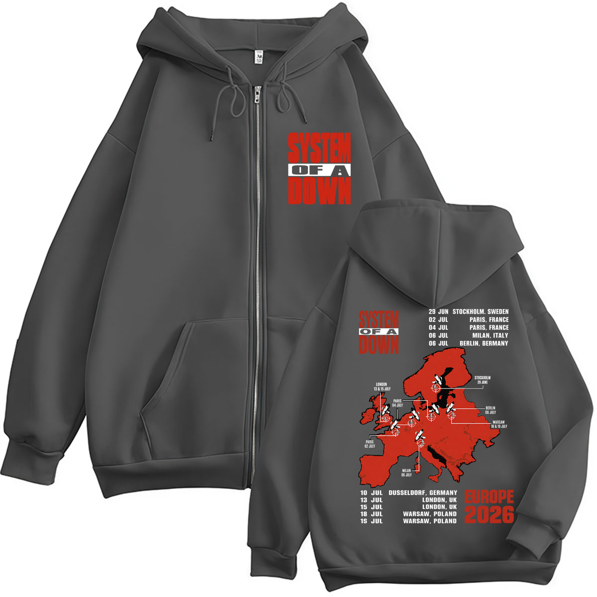 システム・オブ・ア・ダウン EU＆UKツアー2026 ジッパ - Men'S Fashion Uk 2026 のレビューと価格