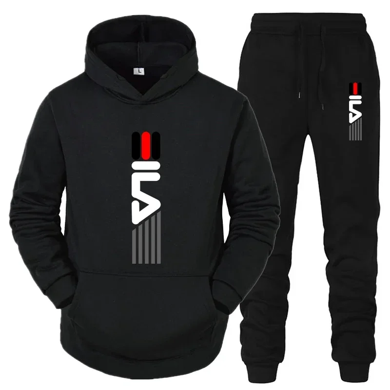 メンズトラックスーツフード付きスウェットシャツ+スウェットパ - Jogger Sweatpants Men のレビューと価格