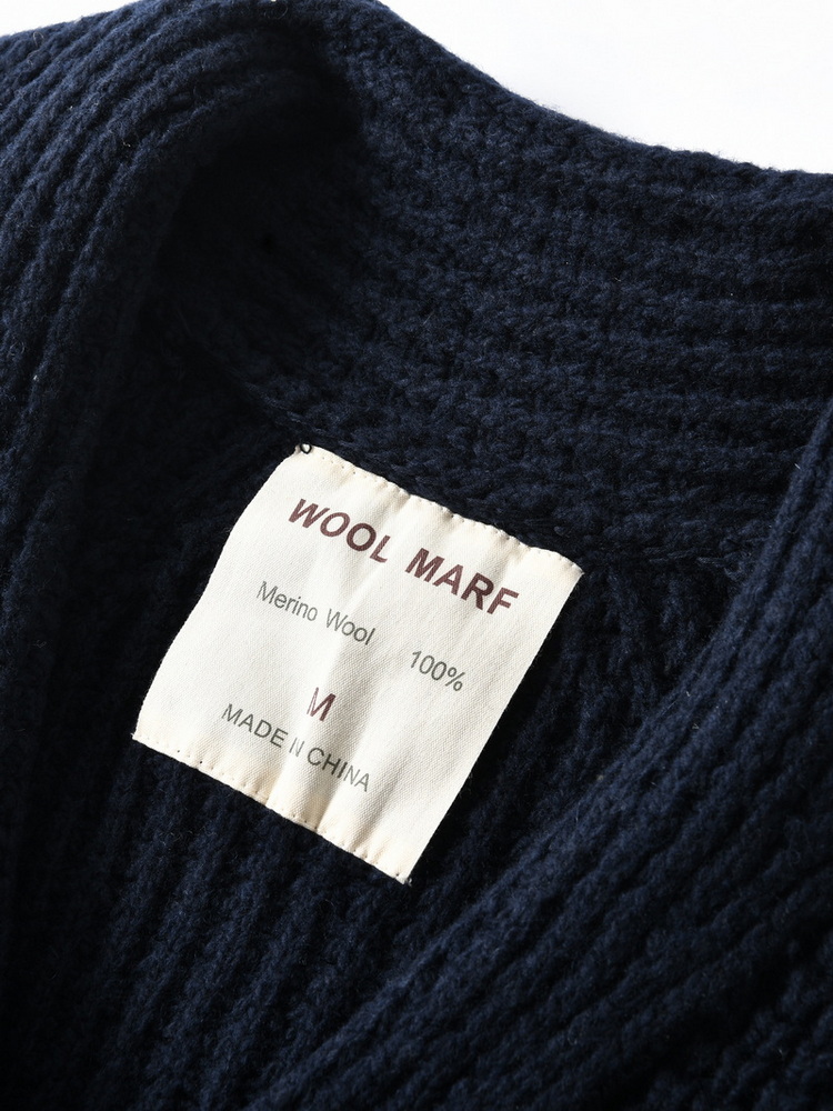 メンズ用EUヴィンテージ100%ウールチャンキーニットセータ - Men'S Fashion Zip Sweater のレビューと価格