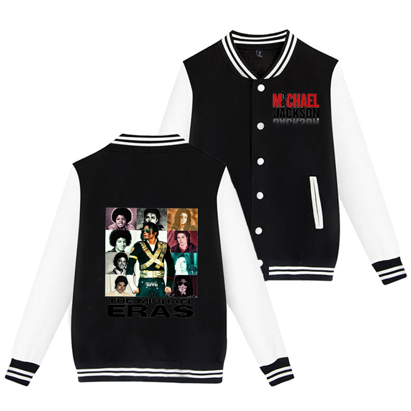 マイケル・ジャクソン大人の野球ジャケットキングオブポップカー - Men'S Fashion Zip Sweater のレビューと価格