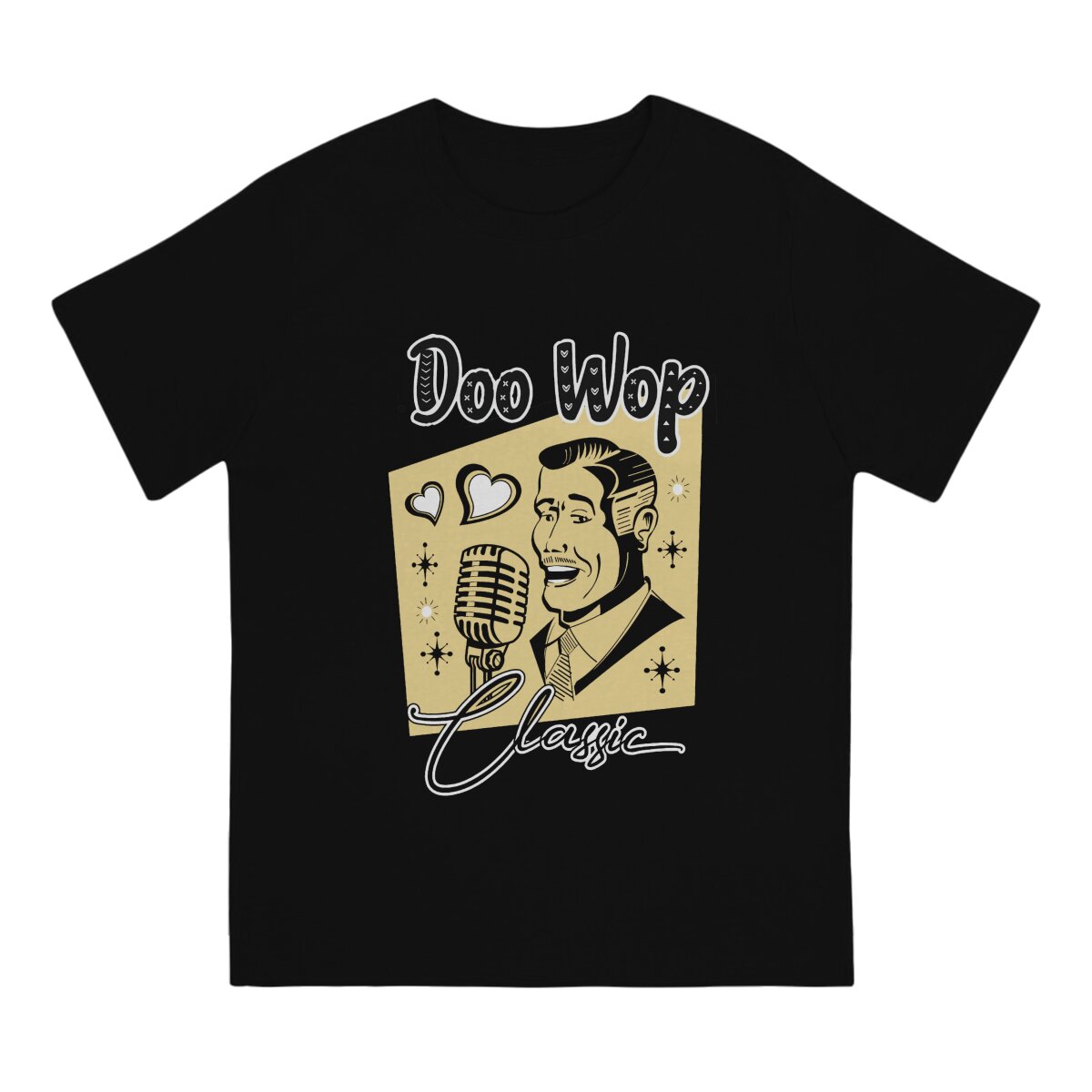 Doo Wop-男性用ロックンプリントTシャツ,クラシックな - 1950S Fashion Men'S のレビューと価格