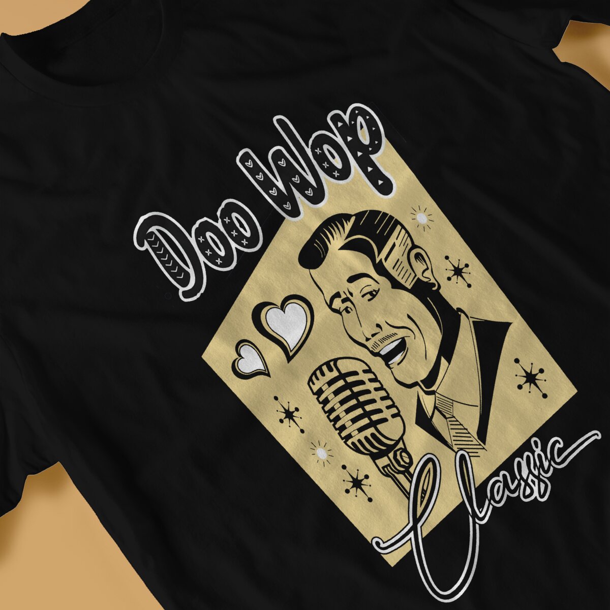 Doo Wop-男性用ロックンプリントTシャツ,クラシックな - 1950S Fashion Men'S のレビューと価格