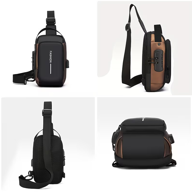カジュアル防水盗難防止スリングバッグ、耐久性のあるメンズチェ - Mens Fashion Blog のレビューと価格