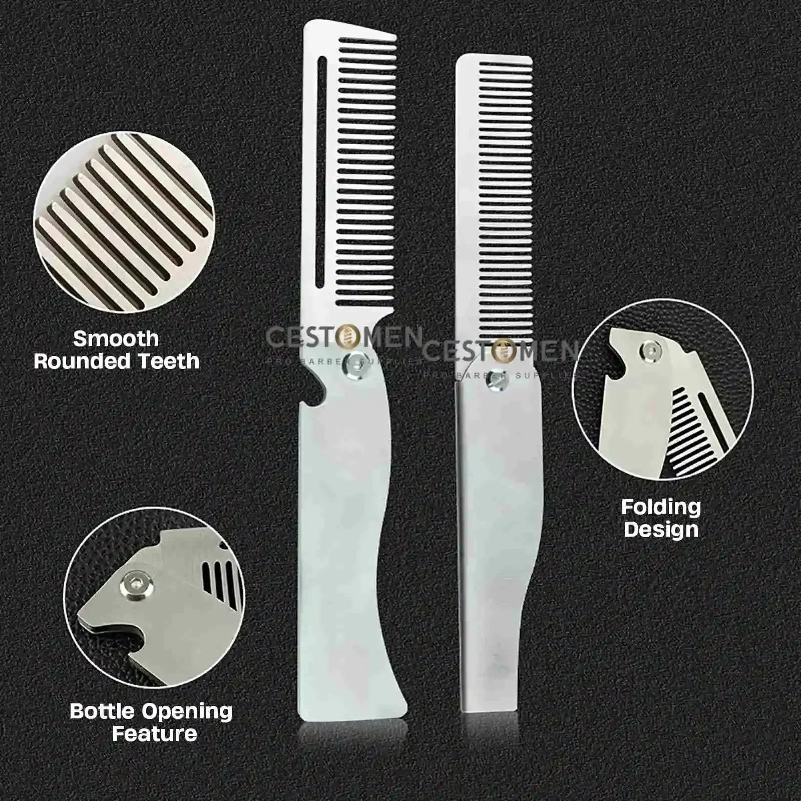 新型1/2個入り携帯用スチールコーム折りたたみ式ポケット髭コ - Men Fashion Hair Style のレビューと価格