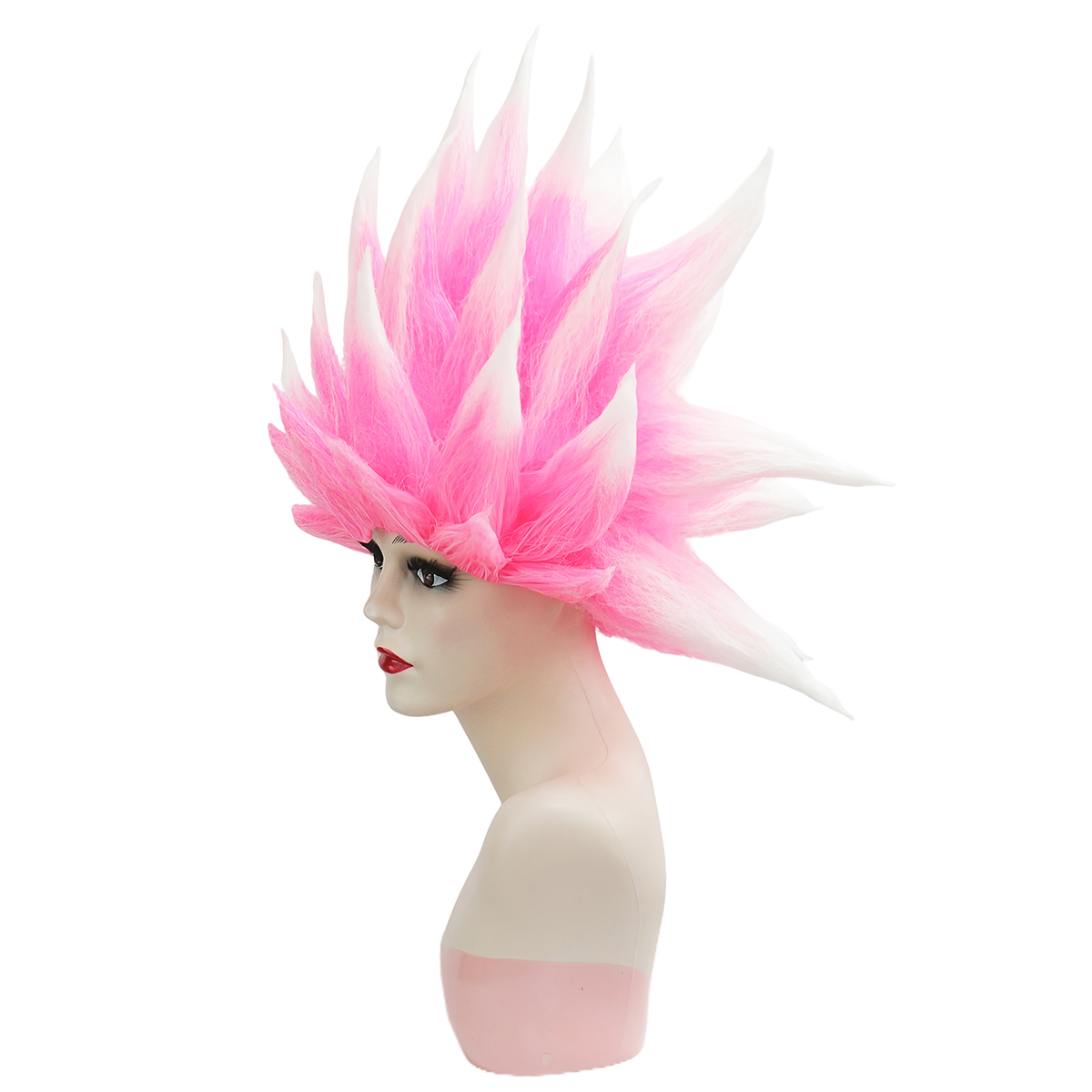 安信ブランド合成繊維ウィッグ：ピンクと白のグラデーション、ス - Men Fashion Hair Style のレビューと価格