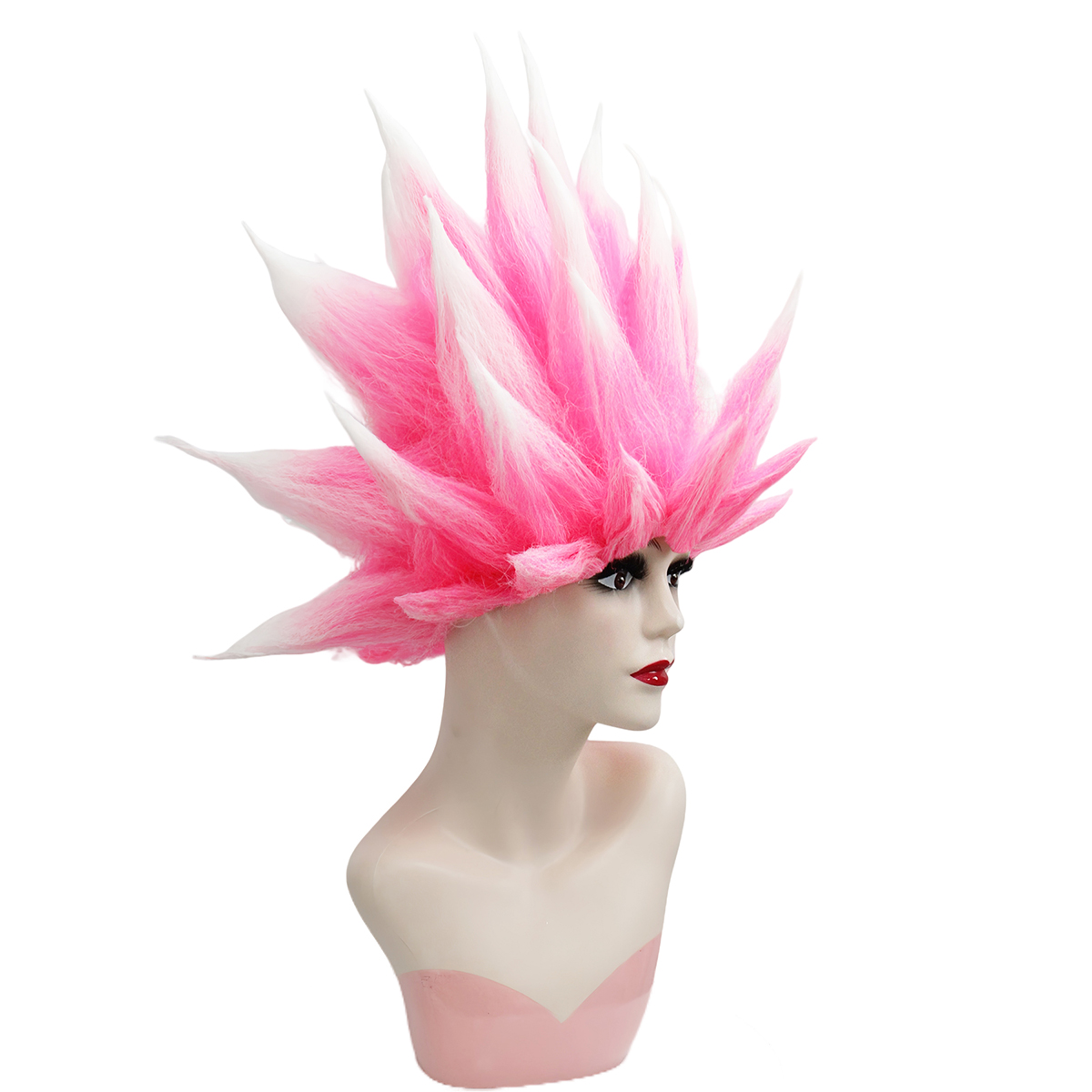 安信ブランド合成繊維ウィッグ：ピンクと白のグラデーション、ス - Men Fashion Hair Style のレビューと価格