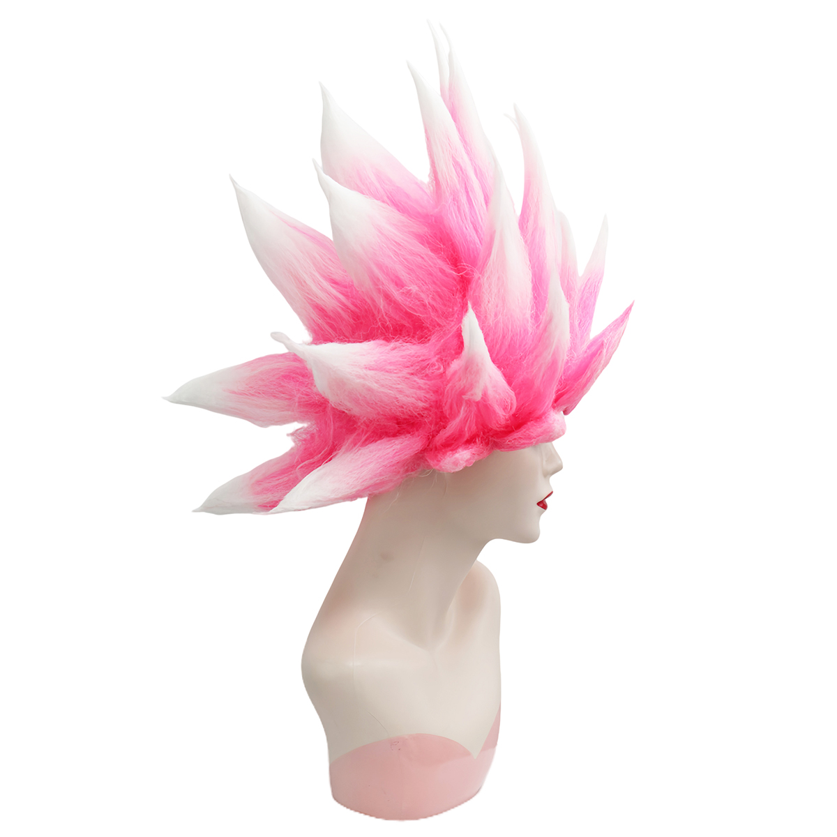 安信ブランド合成繊維ウィッグ：ピンクと白のグラデーション、ス - Men Fashion Hair Style のレビューと価格