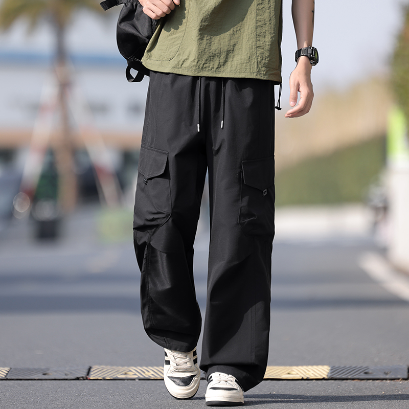 アメリカのヒップホップジョガーカーゴパンツ男性マルチポケット - Jogger Sweatpants Men のレビューと価格