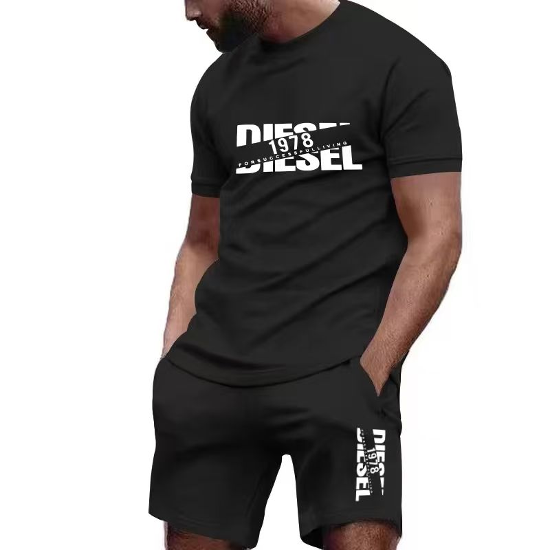 2026年新作夏メンズTシャツ+ショートパンツセット、プリン - Men'S Fashion Videos のレビューと価格