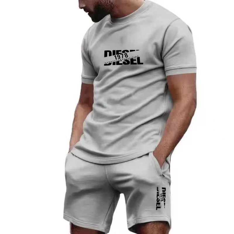 2026年新作夏メンズTシャツ+ショートパンツセット、プリン - Men'S Fashion Videos のレビューと価格