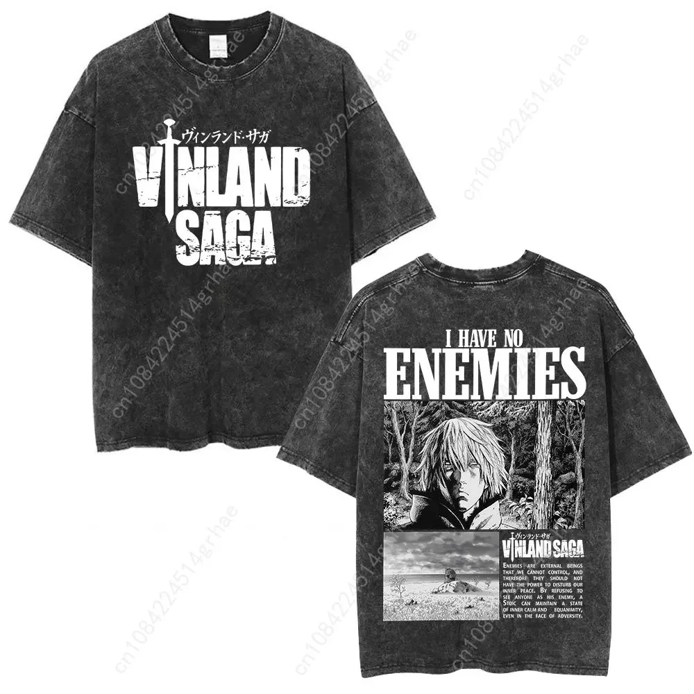 ヴィンテージウォッシュアニメヴィンランドサガトールフィンカル - Men'S Fashion Oversized T Shirt のレビューと価格