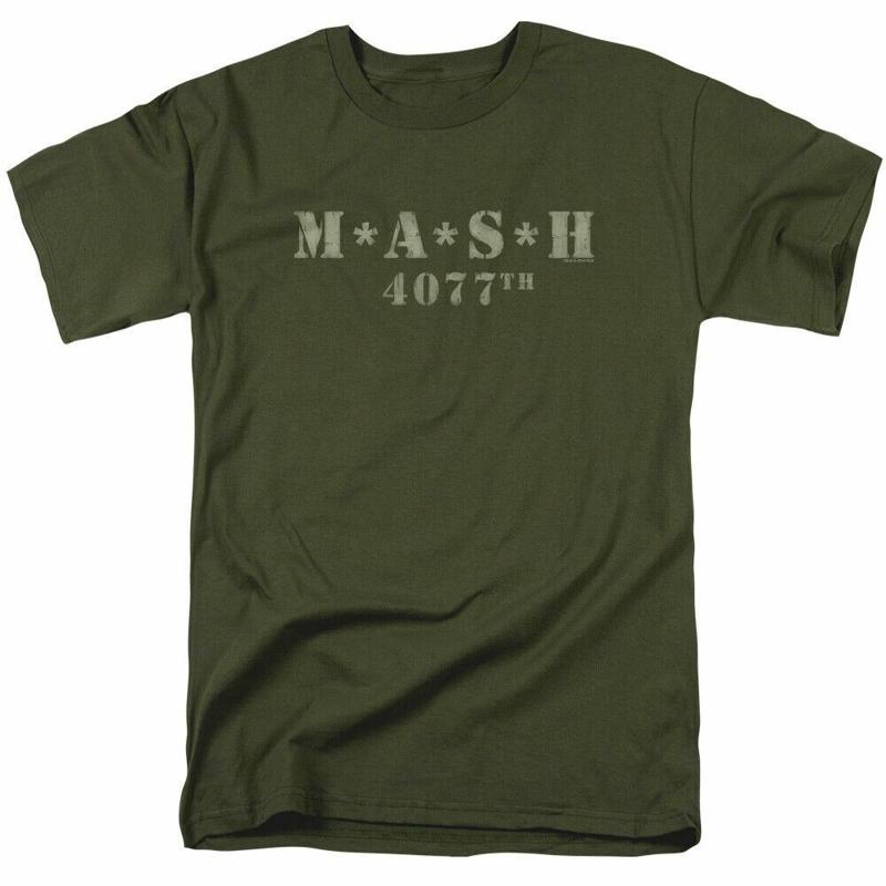 マッシュ ディストレスト ロゴ T シャツ メンズ 4077 - Military Shirt Men のレビューと価格
