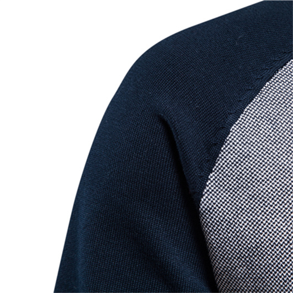 AIOPESON スプライスカーディガン男性ストリートカジュ - Men'S Fashion Zip Sweater のレビューと価格