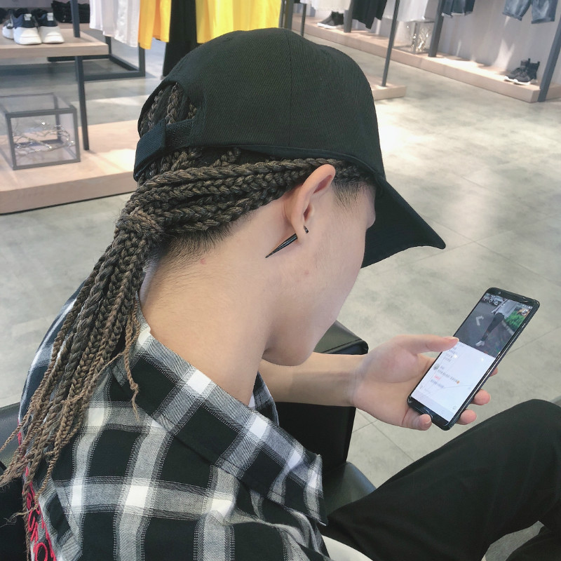 カーリーヘア合成ウィッグ帽子一体型のファッショナブルなカーリ - Men Fashion Hair Style のレビューと価格