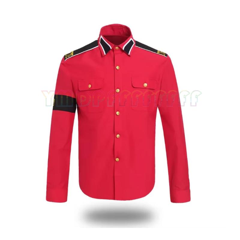 ポップ・マイケル・ジャクソン反戦ミリタリーシャツメンズレトロ - Military Shirt Men のレビューと価格