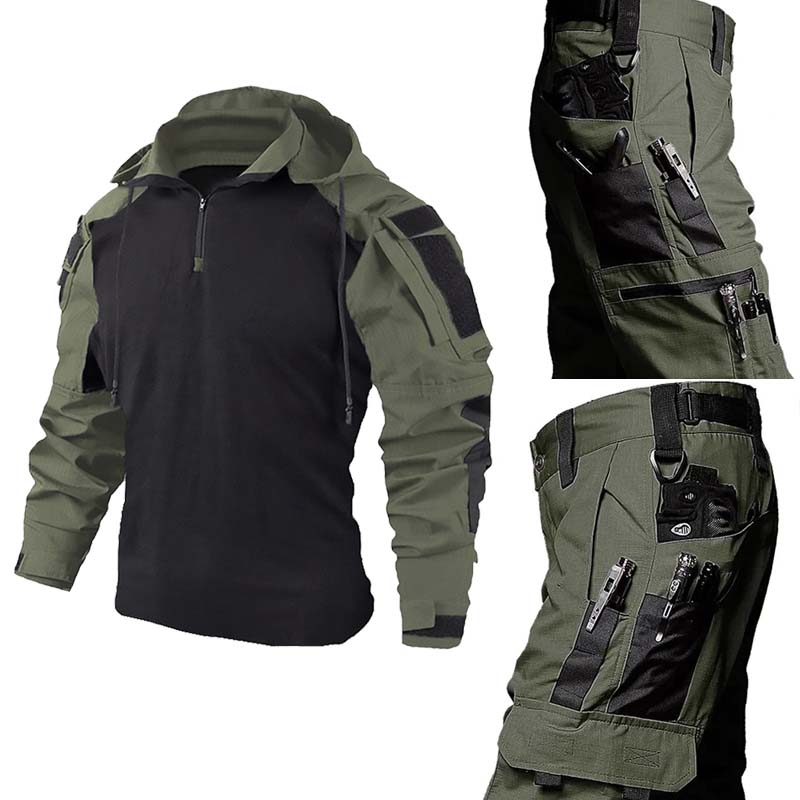 メンズ CP 迷彩戦術コンバットシャツ & パンツセット軍事 - Military Shirt Men のレビューと価格