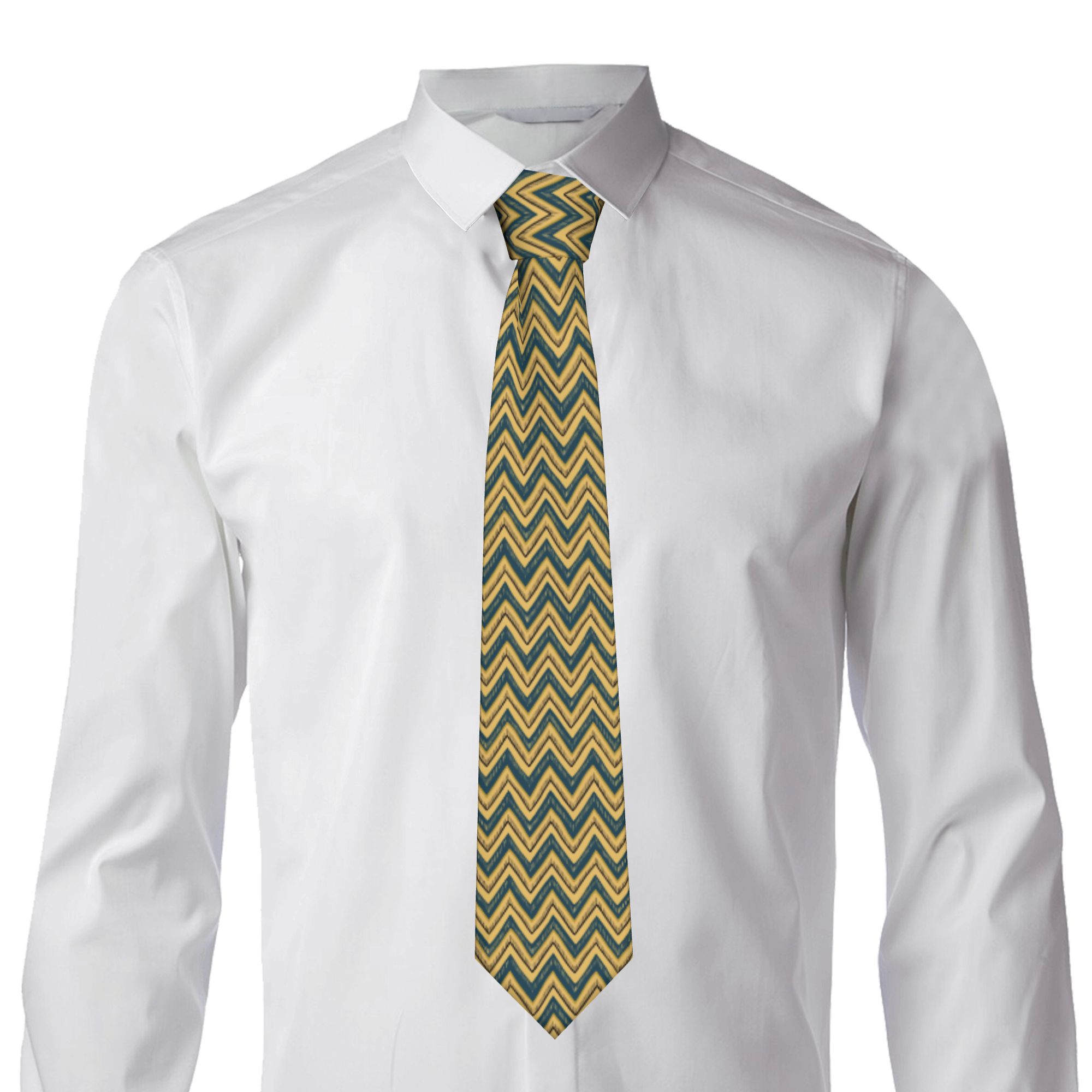 手描きのシェブロンジグザグネクタイ メンズファッション シル - Mens Fashion In The 1920S のレビューと価格