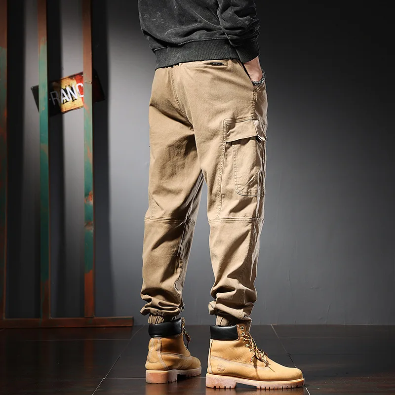 ルーズカーゴジョガー綿スウェットパンツ黒カーキプラスサイズ  - Jogger Sweatpants Men のレビューと価格