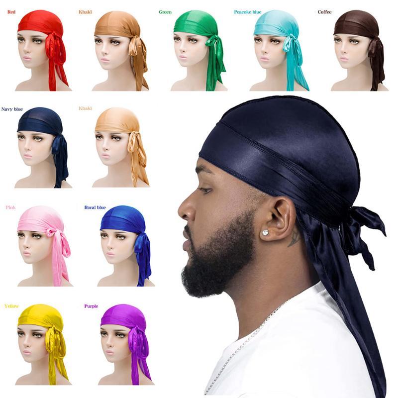 ユニセックスシルキーロングテールドゥーラグターバンハット、耐 - Men Fashion Hair Style のレビューと価格