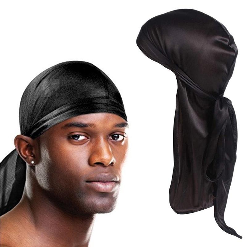 ユニセックスシルキーロングテールドゥーラグターバンハット、耐 - Men Fashion Hair Style のレビューと価格