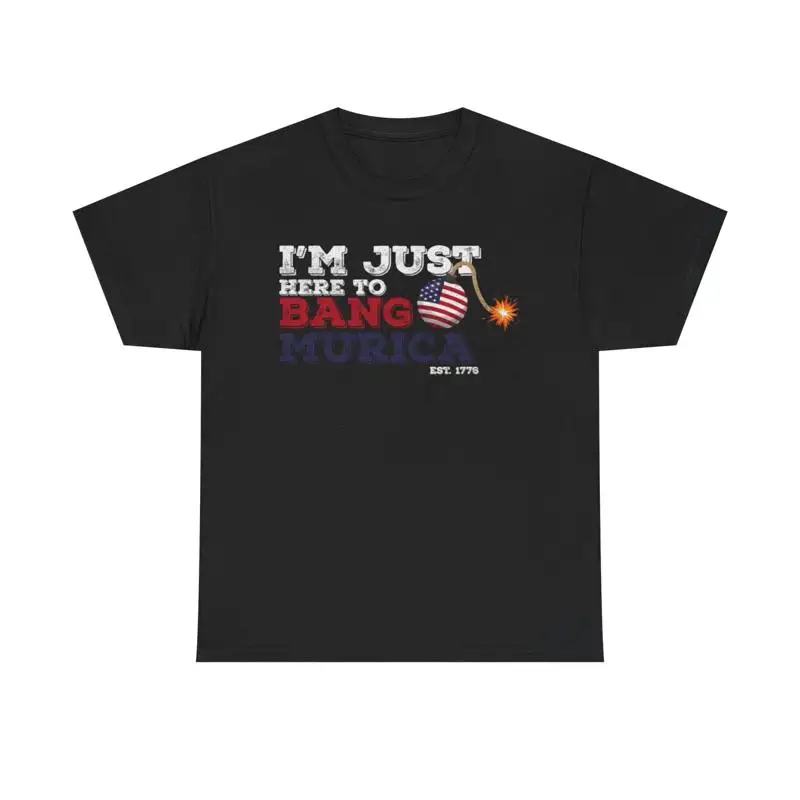 Im Just Here To Bang Tシャツ アメリカ - Military Shirt Men のレビューと価格