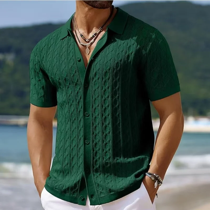 Summe 刺繍メンズ半袖ファッションニットシャツ 2025 - Men'S Fashion Zip Sweater のレビューと価格