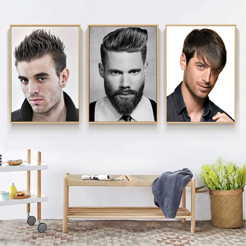 メンズヘアポスター,理髪店のポスター,ヘアデザイン,キャンバ - Men Fashion Hair Style のレビューと価格