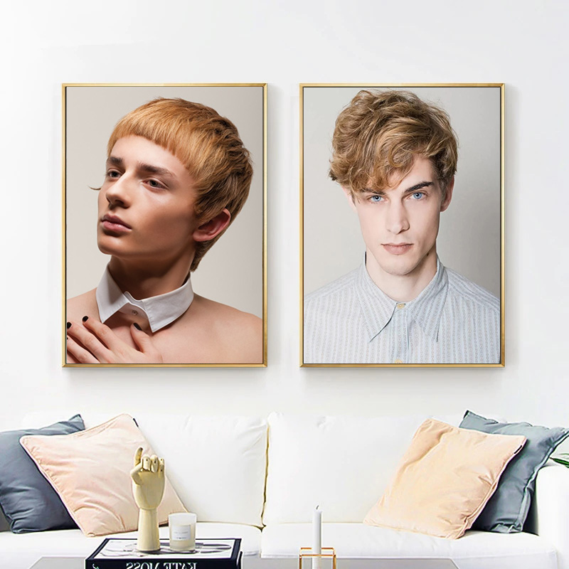 メンズヘアポスター,理髪店のポスター,ヘアデザイン,キャンバ - Men Fashion Hair Style のレビューと価格