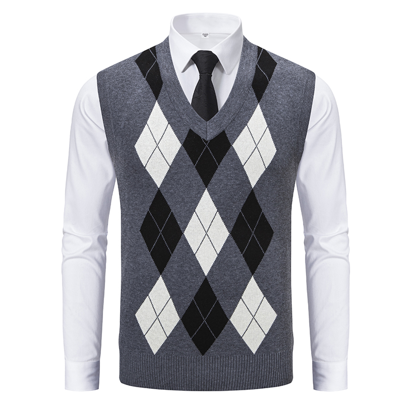 メンズソフトセーターベスト春秋ノースリーブニットプルオーバー - Men'S Fashion Zip Sweater のレビューと価格