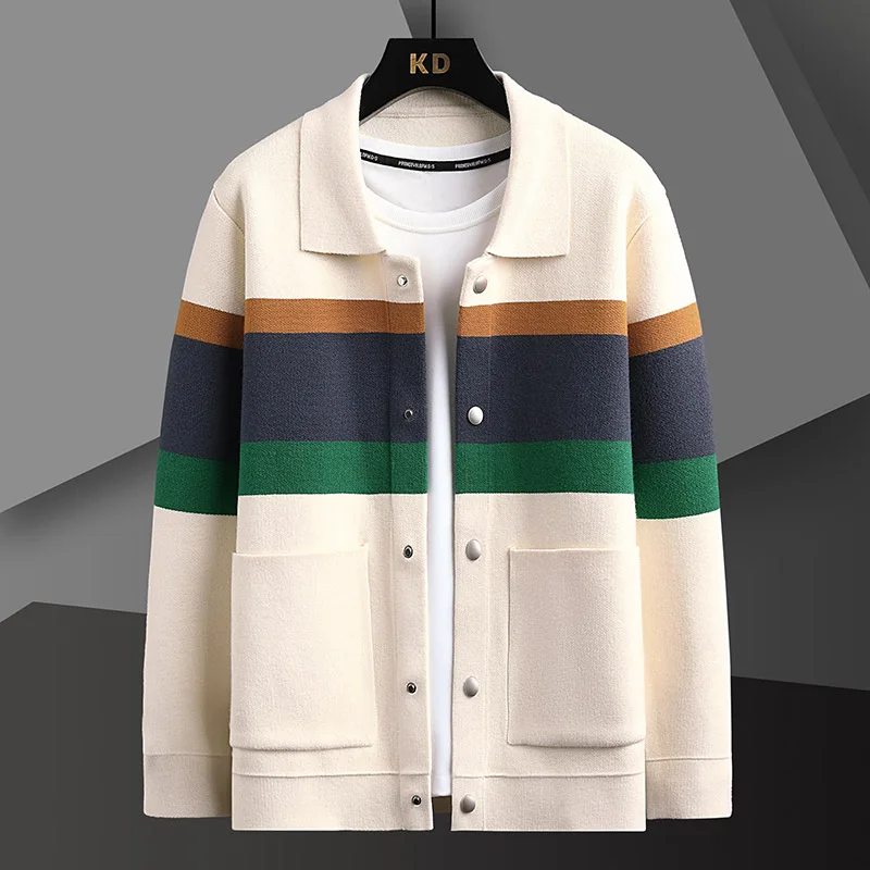 2024 秋冬新ファッションニットカーディガンコートメンズマ - Men'S Fashion Zip Sweater のレビューと価格