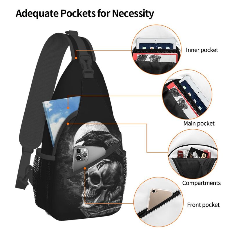 男性用スカルスリングクロスボディバックパック、旅行用hハロウ - Mens Fashion Blog のレビューと価格