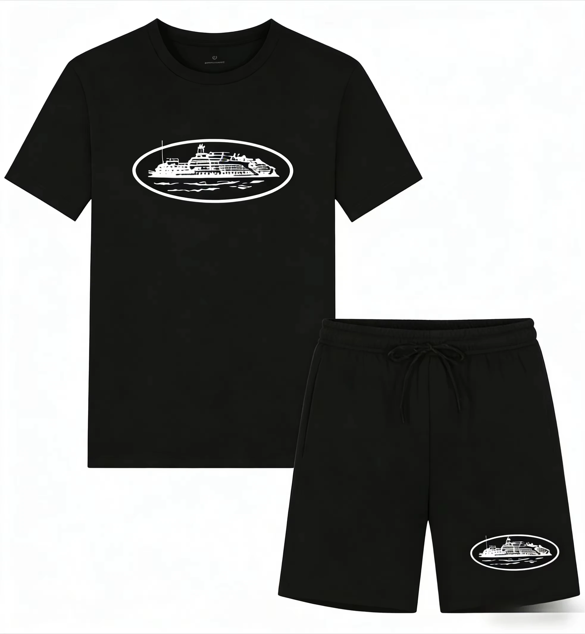 2026年夏新作 小型ボートプリント ツーピースTシャツ＆シ - Men'S Fashion Videos のレビューと価格
