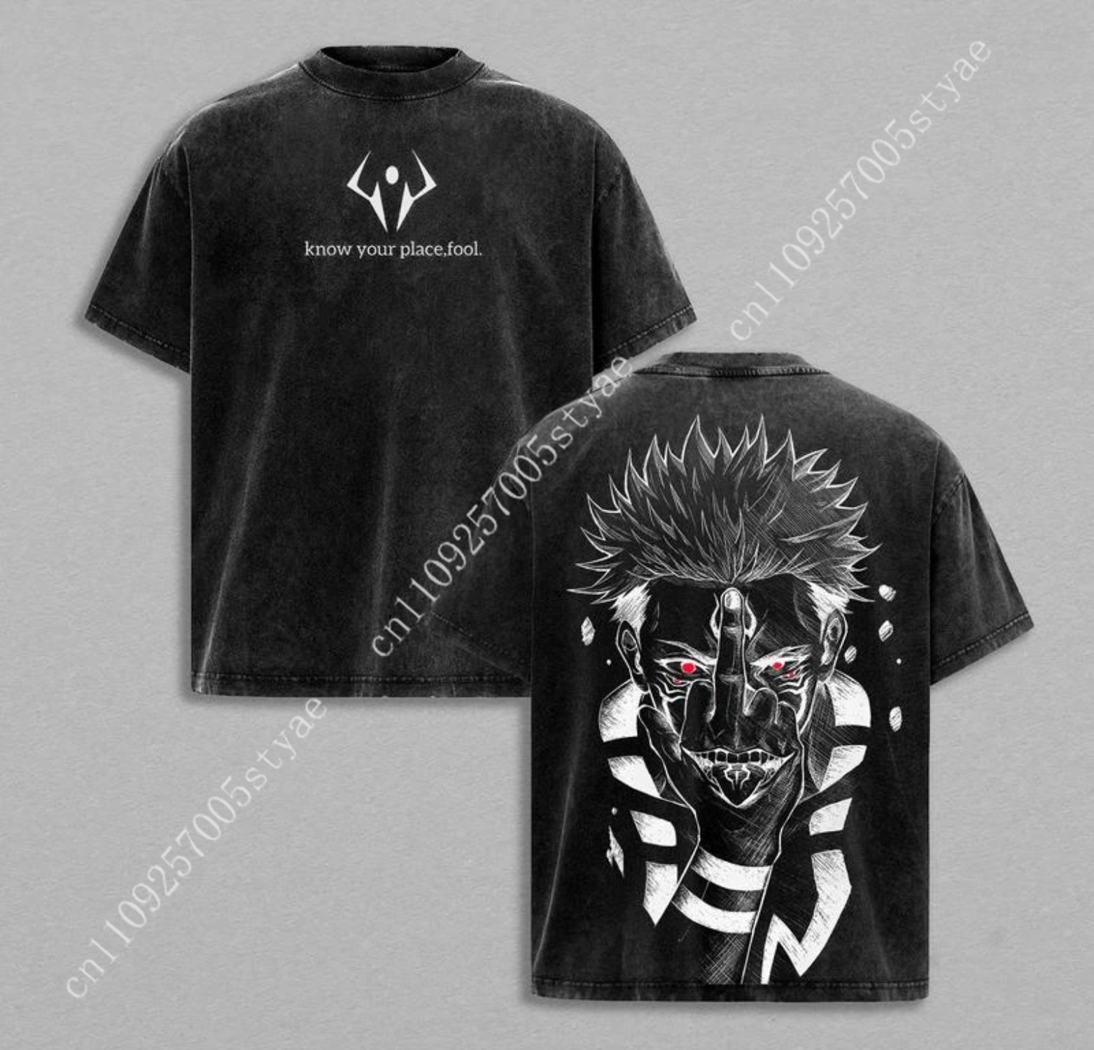 アニメ リョメン・スカナ グラフィックTシャツ ヴィンテージ - Graphic Tee Oversized のレビューと価格