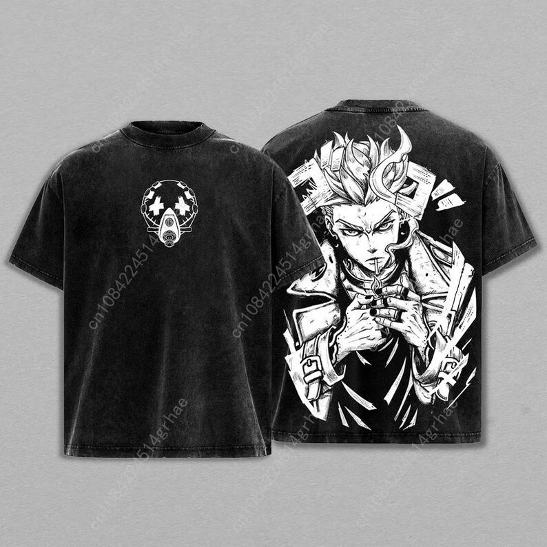 Gachiakuta ヴィンテージアニメウォッシュシャツアニ - Graphic Tee Oversized のレビューと価格