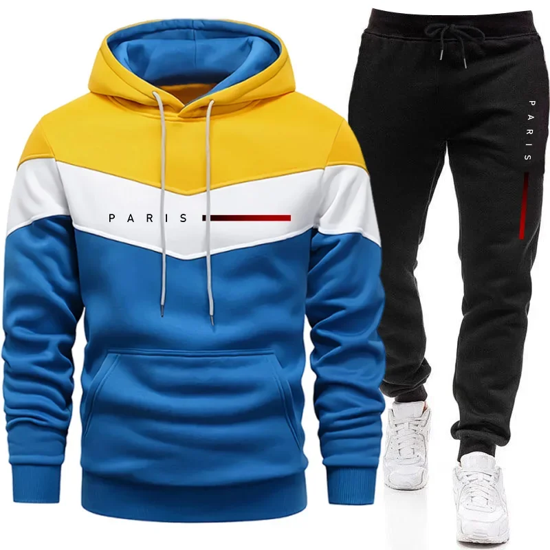 パリファッションメンズフーディセットデイリーカジュアルスポー - Jogger Sweatpants Men のレビューと価格