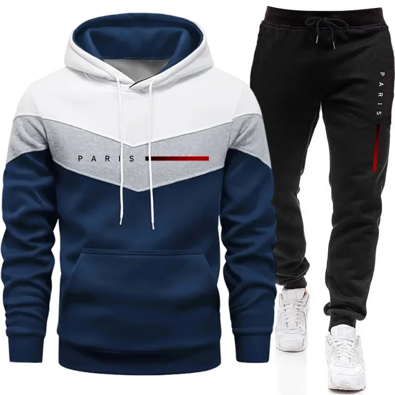 パリファッションメンズフーディセットデイリーカジュアルスポー - Jogger Sweatpants Men のレビューと価格